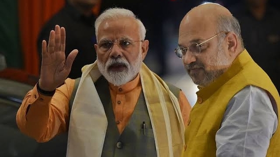 A file photo of Prime Minister Narendra Modi and Union home minister Amit Shah. A file photo of Prime Minister Narendra Modi and Union home minister Amit Shah.