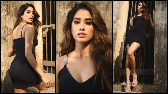 Jahnvi Kapoor's stunning looks for Mr and Mrs Mahi promotions are doing the rounds on social media. After wowing her fans in a slew of cricket-themed ensembles, the diva exudes glamour in a little black dress for the 10th episode of The Great Indian Kapil Show. Janhvi is a total fashionista who can pull off any look to perfection, be it a sartorial saree or a chic jumpsuit. She is quite active on social media and her glam Insta-dairies filled with fashion-forward looks are a treasure trove of style inspiration for all her followers. Her latest appearance is no exception and is sure to leave you in awe.(Instagram/@tanvichemburkar)