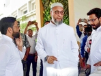 All India Majlis-e-Ittehadul Muslimeen chief Asaduddin Owaisi retained the Hyderabad Lok Sabha seat with a huge margin of over 3.38 lakh votes.(ANI) All India Majlis-e-Ittehadul Muslimeen chief Asaduddin Owaisi retained the Hyderabad Lok Sabha seat with a huge margin of over 3.38 lakh votes.(ANI)