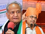 Senior Congress leader Ashok Gehlot and Rajasthan chief minister Bhajan Lal Sharma Senior Congress leader Ashok Gehlot and Rajasthan chief minister Bhajan Lal Sharma