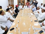 INDIA bloc meeting at Congress leader Mallikarjun Kharge's residence (ANI) INDIA bloc meeting at Congress leader Mallikarjun Kharge's residence (ANI)