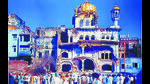 The Akal Takht after the army’s Operation Bluestar in 1984. (HT photo) The Akal Takht after the army’s Operation Bluestar in 1984. (HT photo)