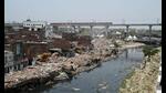 Encroachments are being removed from the riverbed. (Deepak Gupta/HT Photo) Encroachments are being removed from the riverbed. (Deepak Gupta/HT Photo)