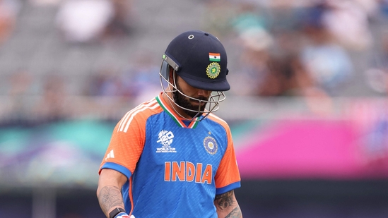 Virat Kohli of India makes his way off after being dismissed during the ICC Men's T20 Cricket World Cup match (Getty Images via AFP) Virat Kohli of India makes his way off after being dismissed during the ICC Men's T20 Cricket World Cup match (Getty Images via AFP)