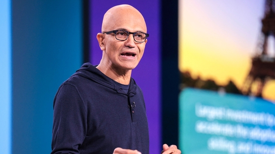 Microsoft Chairman and Chief Executive Officer Satya Nadella speaks during the Microsoft Build opening keynote at the Seattle Convention Center Summit Building in Seattle, Washington.(AFP) Microsoft Chairman and Chief Executive Officer Satya Nadella speaks during the Microsoft Build opening keynote at the Seattle Convention Center Summit Building in Seattle, Washington.(AFP)