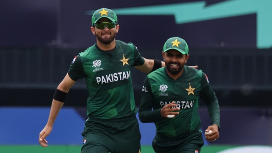  Pakistan's Babar Azam with Shaheen Shah Afridi(REUTERS)