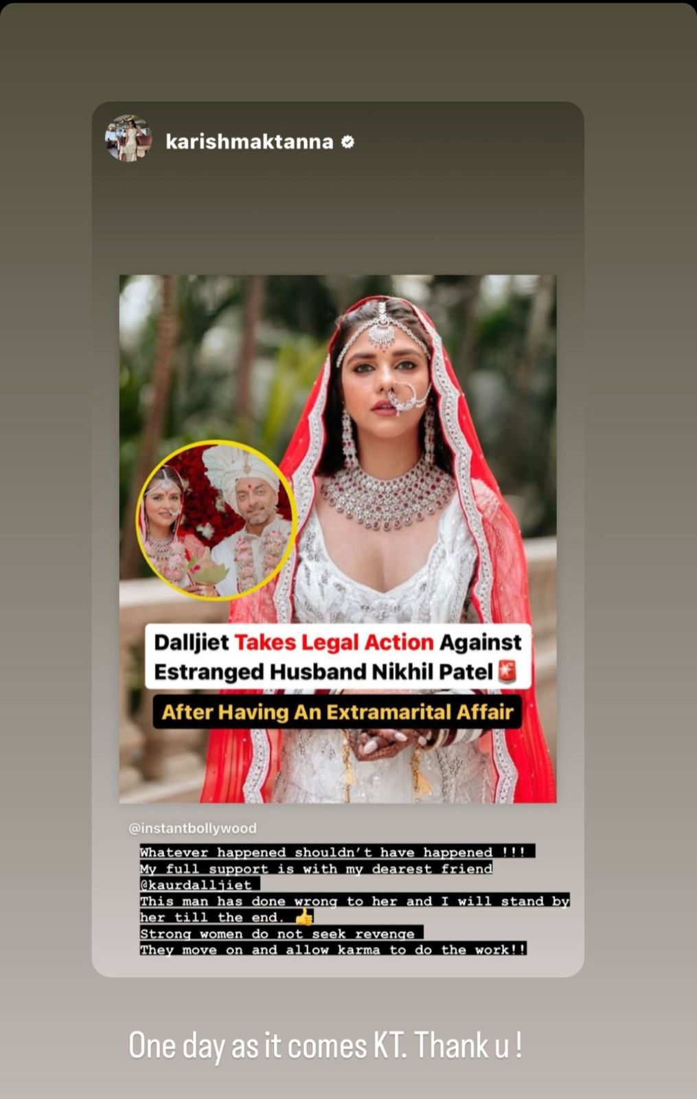 Karishma's Insta Story. Karishma's Insta Story.