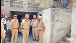 Police teams during a surprise checks in Shimlapuri area of Ludhiana on Sunday. (HT Photo) Police teams during a surprise checks in Shimlapuri area of Ludhiana on Sunday. (HT Photo)