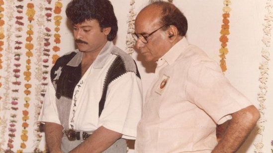 Chiranjeevi shared an old picture with his father Venkat Rao, writing, “Father is the First Hero, to Every Child! Happy Father’s Day to All!”