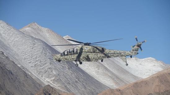 A HAL light combat helicopter during a flight in Ladakh (HAL)