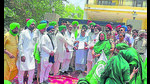 The protesters handed over a memorandum to AAP MLA Sarbjit Kaur Manuke in Ludhiana on Tuesday. (HT Photo) The protesters handed over a memorandum to AAP MLA Sarbjit Kaur Manuke in Ludhiana on Tuesday. (HT Photo)