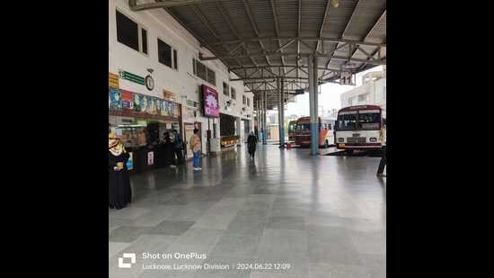 Platform area of the bus stand (HT Photo)