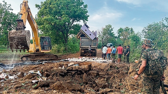 The incident took place around 3pm when the personnel were advancing from Silger camp towards Teklagudam. (HT Photo) The incident took place around 3pm when the personnel were advancing from Silger camp towards Teklagudam. (HT Photo)