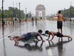 People in Delhi have been rejoicing at the onset of the rains. Heavy showers were witnessed especially in areas like Sarita Vihar, Munirka, RK Puram and Khan Market. (Sunil Ghosh/Hindustan Times) People in Delhi have been rejoicing at the onset of the rains. Heavy showers were witnessed especially in areas like Sarita Vihar, Munirka, RK Puram and Khan Market. (Sunil Ghosh/Hindustan Times)