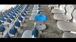 Broken seats at the Green Park stadium in Kanpur (HT Photo) Broken seats at the Green Park stadium in Kanpur (HT Photo)