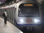 DMRC announced temporary closure of entry and exit points at Yashobhoomi Dwarka Sector - 25 Metro station on Friday. (File)(HT Photo) DMRC announced temporary closure of entry and exit points at Yashobhoomi Dwarka Sector - 25 Metro station on Friday. (File)(HT Photo)