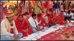 Mass marriage ceremony taking place in Prayagraj (HT FILE PHOTO) Mass marriage ceremony taking place in Prayagraj (HT FILE PHOTO)