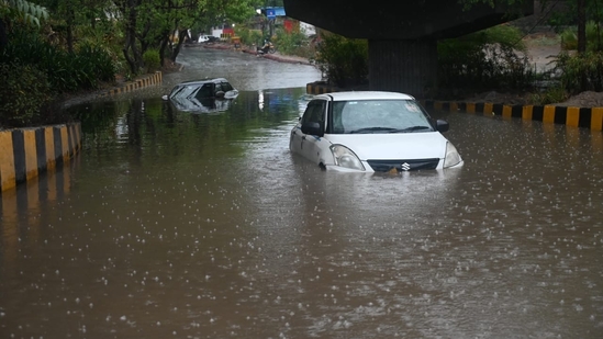 Delhi rains: Wall collapses in Vasant Vihar, construction workers feared trapped(Hindustan Times) Delhi rains: Wall collapses in Vasant Vihar, construction workers feared trapped(Hindustan Times)