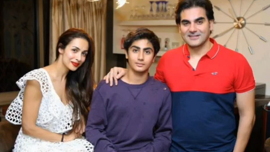 Malaika Arora and Arbaaz Khan with their son, Arhaan.