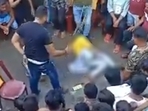 The man, allegedly a TMC leader, attacked a couple with bamboo sticks in Chopra in Uttar Dinajpur district of West Bengal. The man, allegedly a TMC leader, attacked a couple with bamboo sticks in Chopra in Uttar Dinajpur district of West Bengal.