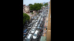 Vehicles waiting in queues to pass through Shahnajaf Road on Monday (Deepak Gupta) Vehicles waiting in queues to pass through Shahnajaf Road on Monday (Deepak Gupta)