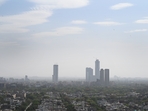 Noida, India- April 17, 2024: Clear blue skies were seen after a drop in air pollution levels and increased visibility of the city skyline, in Noida, India, on Wednesday, April 17, 2024. (Photo by Sunil Ghosh / Hindustan Times) Noida, India- April 17, 2024: Clear blue skies were seen after a drop in air pollution levels and increased visibility of the city skyline, in Noida, India, on Wednesday, April 17, 2024. (Photo by Sunil Ghosh / Hindustan Times)