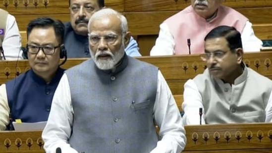 PM Modi to issue his reply in Lok Sabha today (Sansad TV) PM Modi to issue his reply in Lok Sabha today (Sansad TV)