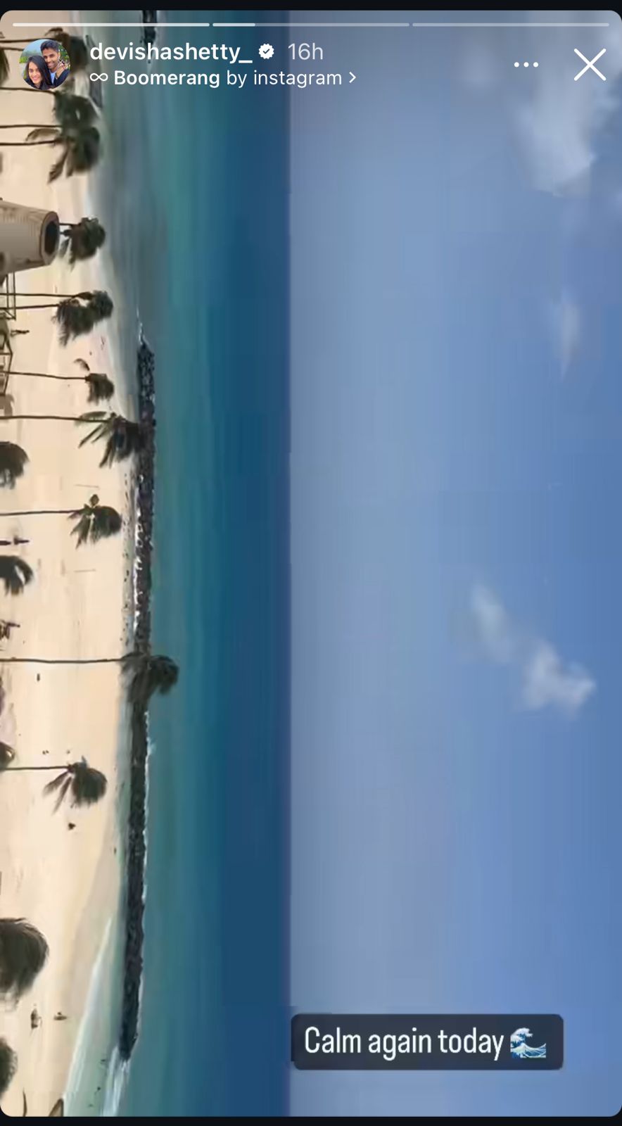 Devisha Shetty's Instagram Story from Barbados amid Hurricane Beryl.(Instagram/@devishashetty_) Devisha Shetty's Instagram Story from Barbados amid Hurricane Beryl.(Instagram/@devishashetty_)