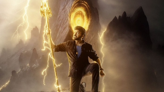 Chiranjeevi in the first look from Vishwambhara. Chiranjeevi in the first look from Vishwambhara.