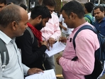 The documents of teachers form outside state appointed through Teachers’ Recruitment Exam (TRE) - 1 & 2 despite not fulfilling the criteria of at least 60% marks in Central Teacher Eligibility Test (CTET) are under scanner.(HT File) The documents of teachers form outside state appointed through Teachers’ Recruitment Exam (TRE) - 1 & 2 despite not fulfilling the criteria of at least 60% marks in Central Teacher Eligibility Test (CTET) are under scanner.(HT File)