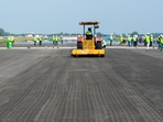 A view of the ongoing construction work at Noida International Airport in Jewar, Greater Noida, on Thursday. (Sunil Ghosh/HT Photo) A view of the ongoing construction work at Noida International Airport in Jewar, Greater Noida, on Thursday. (Sunil Ghosh/HT Photo)