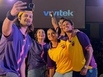 Ali Fazal, Shweta Tripathi Sharma with Deepti Sharma and Saima Thakor at Amity University during the Warriorz at Home initiative led by UP Warriorz WPL team in association with Yuvaa. Ali Fazal, Shweta Tripathi Sharma with Deepti Sharma and Saima Thakor at Amity University during the Warriorz at Home initiative led by UP Warriorz WPL team in association with Yuvaa.