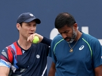 Matthew Ebden (L) of Australia and Rohan Bopanna of India chat.(Getty Images via AFP) Matthew Ebden (L) of Australia and Rohan Bopanna of India chat.(Getty Images via AFP)