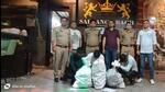 Acting on a tip-off, a joint operation led by the excise department and Noida Police was conducted and they seized over 200 bottles of liquor of different brands meant for sale in Uttar Pradesh. (HT Photo) Acting on a tip-off, a joint operation led by the excise department and Noida Police was conducted and they seized over 200 bottles of liquor of different brands meant for sale in Uttar Pradesh. (HT Photo)