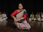 Jayantimala Mishra during the Kathak workshop at Bhatkhande Sanskriti Vishwavidyalaya Jayantimala Mishra during the Kathak workshop at Bhatkhande Sanskriti Vishwavidyalaya