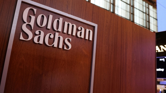 The logo for Goldman Sachs is seen.(Reuters)