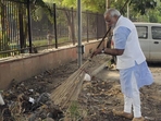 Officially launched on October 2, 2014, by the Narendra Modi government, the 'Swachh Bharat Mission' is aimed at cleaning the country's streets, roads and infrastructure Officially launched on October 2, 2014, by the Narendra Modi government, the 'Swachh Bharat Mission' is aimed at cleaning the country's streets, roads and infrastructure