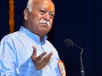 Rashtriya Swayamsevak Sangh (RSS) chief Mohan Bhagwat said it is people who decide if someone excelling in his work should be considered as god or not instead of the person calling himself so. (HT) Rashtriya Swayamsevak Sangh (RSS) chief Mohan Bhagwat said it is people who decide if someone excelling in his work should be considered as god or not instead of the person calling himself so. (HT)