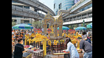 The Erawan shrine in Bangkok is always thronging with Buddhist worshippers. (SHUTTERSTOCK) The Erawan shrine in Bangkok is always thronging with Buddhist worshippers. (SHUTTERSTOCK)