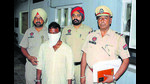 The murder accused in the custody of the Khanna police in Ludhiana on Friday. (HT Photo) The murder accused in the custody of the Khanna police in Ludhiana on Friday. (HT Photo)