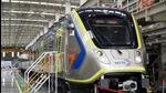 With the unveiling, the agency also started the test runs of the three-coach Meerut Metro trains currently stationed at Duhai Depot in Ghaziabad. (Sakib Ali /HT PHOTO) With the unveiling, the agency also started the test runs of the three-coach Meerut Metro trains currently stationed at Duhai Depot in Ghaziabad. (Sakib Ali /HT PHOTO)
