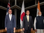 US President Joe Biden, Australian PM Anthony Albanese, Japan's Fumio Kishida and Prime Minister Narendra Modi. US President Joe Biden, Australian PM Anthony Albanese, Japan's Fumio Kishida and Prime Minister Narendra Modi.