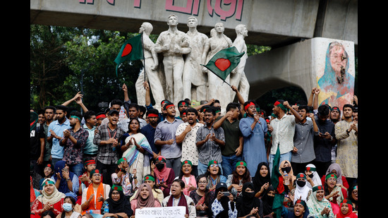 FILE PHOTO: Activists of the Anti-Discriminatory Student Movement gather at the University of Dhaka's Teacher Student Center (TSC), demanding capital punishment for Bangladeshi former Prime Minister Sheikh Hasina for the deaths of students during anti-quota protests, in Dhaka, Bangladesh, August 13, 2024. REUTERS/Mohammad Ponir Hossain/File Photo (REUTERS) FILE PHOTO: Activists of the Anti-Discriminatory Student Movement gather at the University of Dhaka's Teacher Student Center (TSC), demanding capital punishment for Bangladeshi former Prime Minister Sheikh Hasina for the deaths of students during anti-quota protests, in Dhaka, Bangladesh, August 13, 2024. REUTERS/Mohammad Ponir Hossain/File Photo (REUTERS)