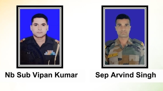 Two soldiers— Naib Subedar Vipin Kumar and Sepoy Arvind Singh— succumbed to injuries. Two soldiers— Naib Subedar Vipin Kumar and Sepoy Arvind Singh— succumbed to injuries.