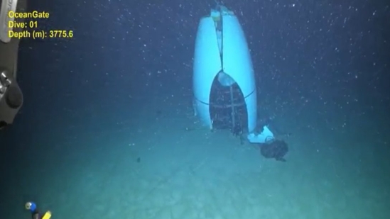 U.S. Coast Guard has released a chilling image of the doomed OceanGate Titan submersible. U.S. Coast Guard has released a chilling image of the doomed OceanGate Titan submersible.