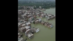 Flooded colonies in Prayagraj. (HT) Flooded colonies in Prayagraj. (HT)