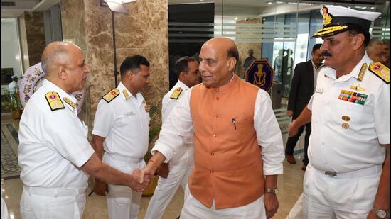 Rajnath Singh stressed that the navy should not take its growing strength in the region for granted and added that the navy should stay prepared for all challenges (X/rajnathsingh) Rajnath Singh stressed that the navy should not take its growing strength in the region for granted and added that the navy should stay prepared for all challenges (X/rajnathsingh)
