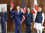 From left: Australian Prime Minister Anthony Albanese, US President Joe Biden, Japan PM Fumio Kishida and Prime Minister Narendra Modi. From left: Australian Prime Minister Anthony Albanese, US President Joe Biden, Japan PM Fumio Kishida and Prime Minister Narendra Modi.