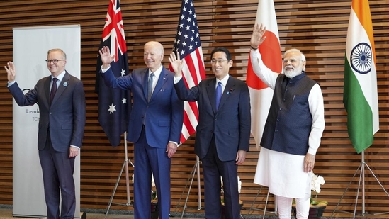 From left: Australian Prime Minister Anthony Albanese, US President Joe Biden, Japan PM Fumio Kishida and Prime Minister Narendra Modi. From left: Australian Prime Minister Anthony Albanese, US President Joe Biden, Japan PM Fumio Kishida and Prime Minister Narendra Modi.