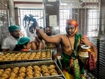 **EDS: SCRENSHOT VIA PTI VIDEOS** Tirupati: A priest performs the purification ritual 'Shanti Homam Panchagavya Prokshana' to undo the alleged desecrations that occurred at Sri Venkateswara Swamy Temple during YSRCP government, at Tirumala in Tirupati district, Andhra Pradesh, Monday, Sept. 23, 2024. (PTI Photo)(PTI09_23_2024_000107B)(PTI) **EDS: SCRENSHOT VIA PTI VIDEOS** Tirupati: A priest performs the purification ritual 'Shanti Homam Panchagavya Prokshana' to undo the alleged desecrations that occurred at Sri Venkateswara Swamy Temple during YSRCP government, at Tirumala in Tirupati district, Andhra Pradesh, Monday, Sept. 23, 2024. (PTI Photo)(PTI09_23_2024_000107B)(PTI)